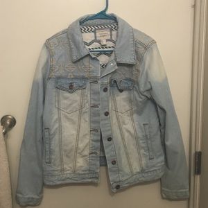 light blue distressed jean jacket