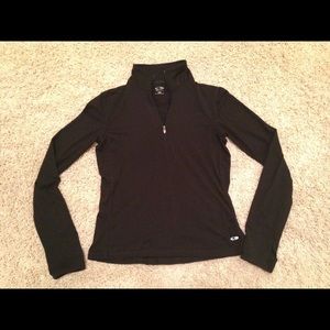 Black activewear half zip pullover