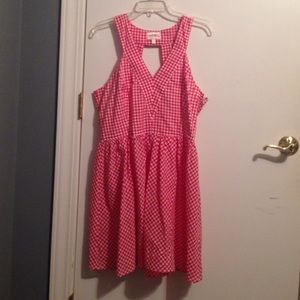 Pin up style red gingham dress