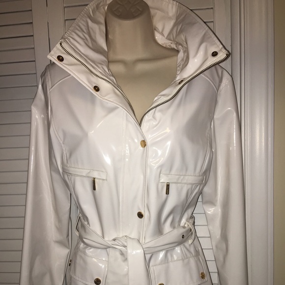 white patent jacket
