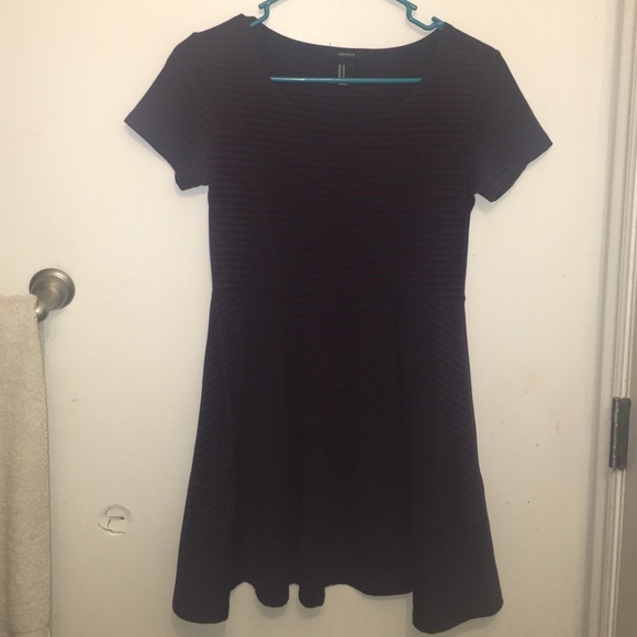 Martin and navy blue stripped dress