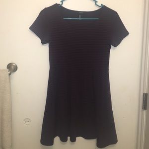 Martin and navy blue stripped dress