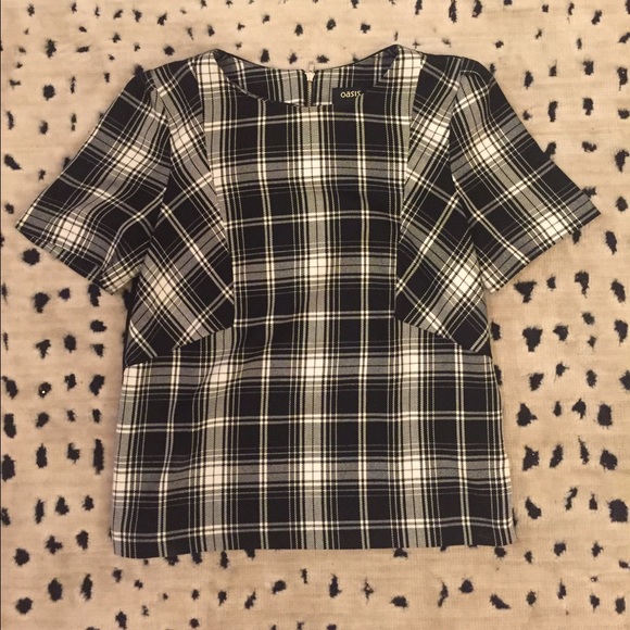 ASOS plaid boxy top
