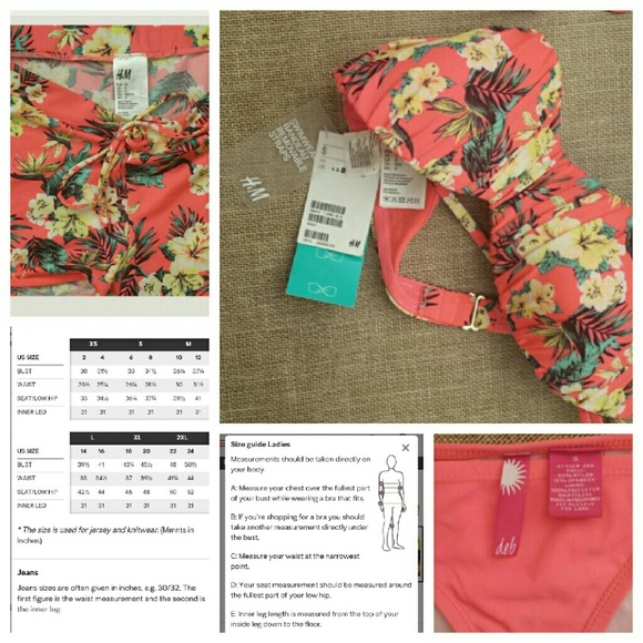 Tropical Coral Floral Bikini Top & Swim Shorts Set - Picture 3 of 3