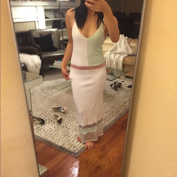 ASOS beachy color block maxi dress