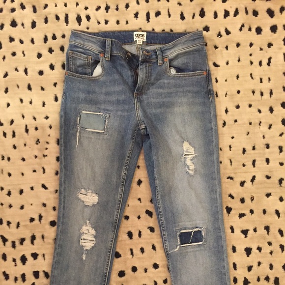 ASOS boyfriend jeans with patch detail