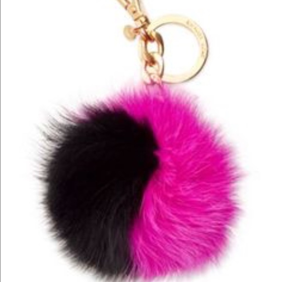 Bicolor Michael Kors Puff Keychain