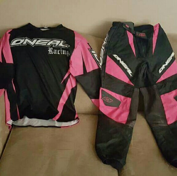 Pink riding gear