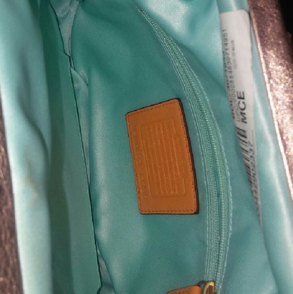 Authentc Coach woven bag Orange trim & Rose Gold - Picture 4 of 4