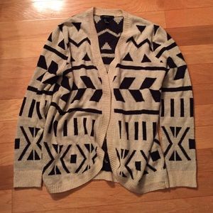 Black and cream cardigan