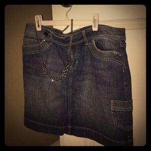 Denim mini skirt