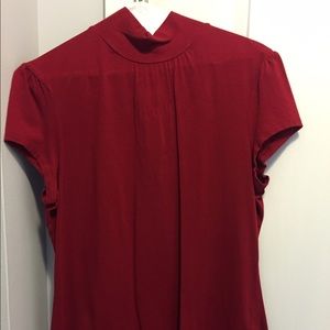 Short Sleeve Turtle Neck Blouse