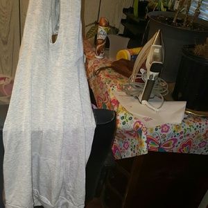 🏳 Sleeveless Criss Cross Back Hooded Sweater 🏳