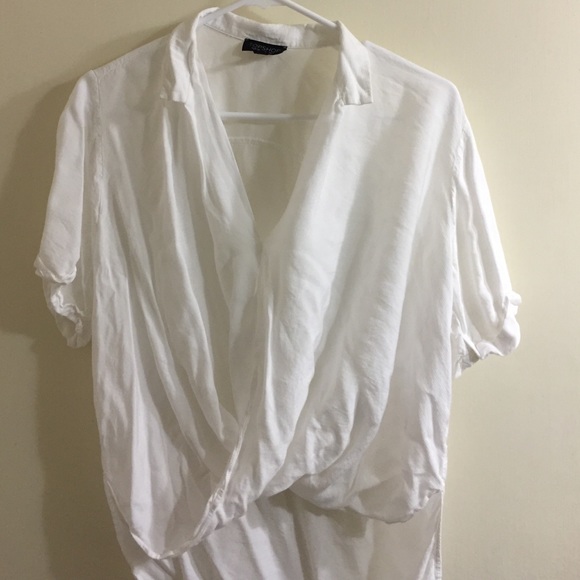 White cross over TOPSHOP blouse