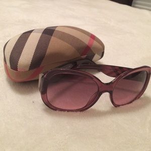 Genuine Burberry Sunglasses w/ case and cloth.