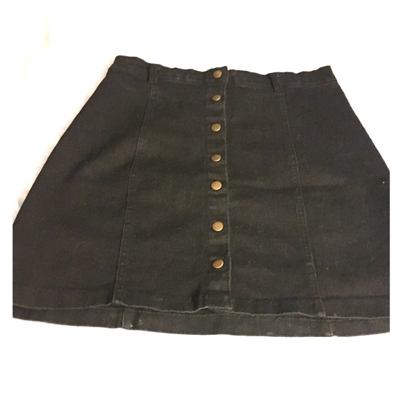 Black Denim Skirt