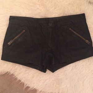Free People Leather Shorts