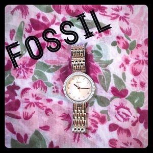 Fossil Rose Gold and Silver Watch