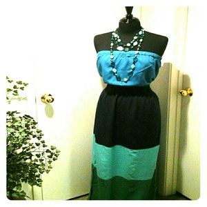 Maxi color block  dress