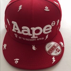AAPE BAPE Red hat Snapback