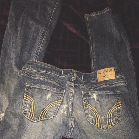 Distressed Hollister bootcut jeans
