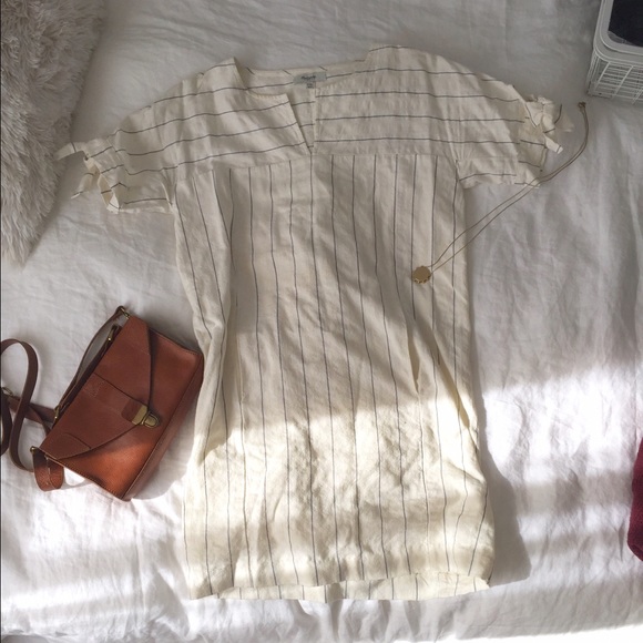 Madewell Dresses & Skirts - Madewell tie-sleeve dress in stripe