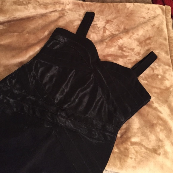 Shimmery Black Bandage Dress