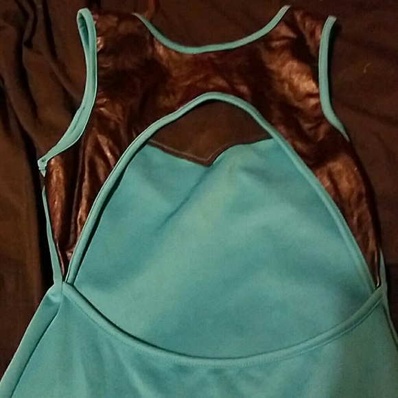 Teal and black dress - Picture 3 of 3