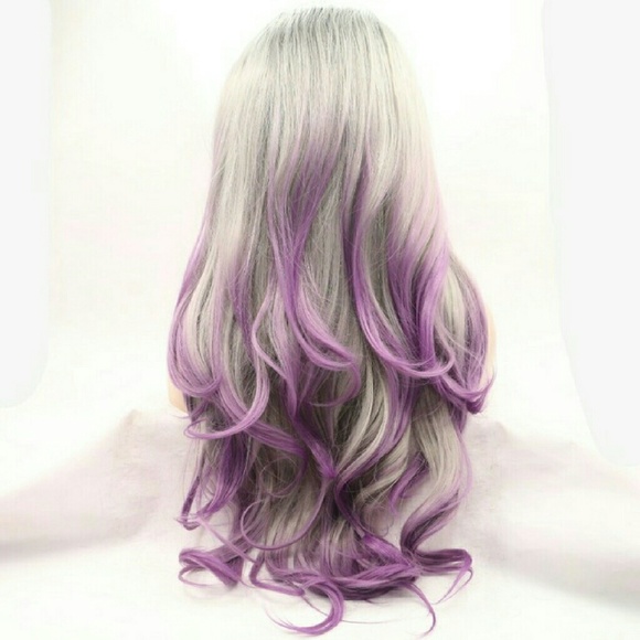 Gray Ombre  Purple  Lacefront Wig  22-24 inches!!