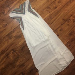 White flowy tribal print maxi
