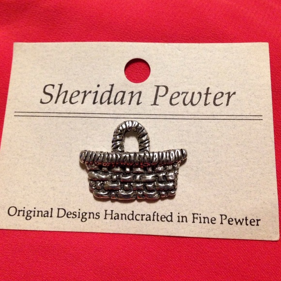 NWOT!! Sheridan Pewter Basket Pin