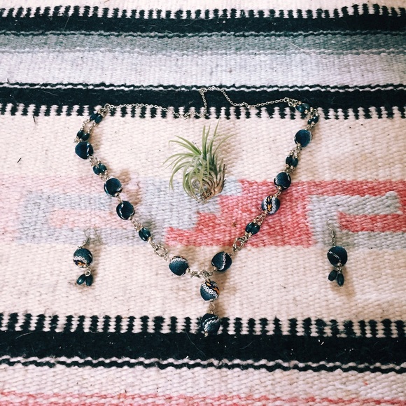 Vintage Hand Made Jewelry Set From Peru