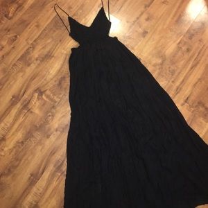Low back knit maxi dress