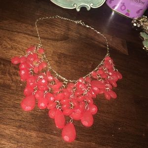 Arden B coral and gold statement necklace