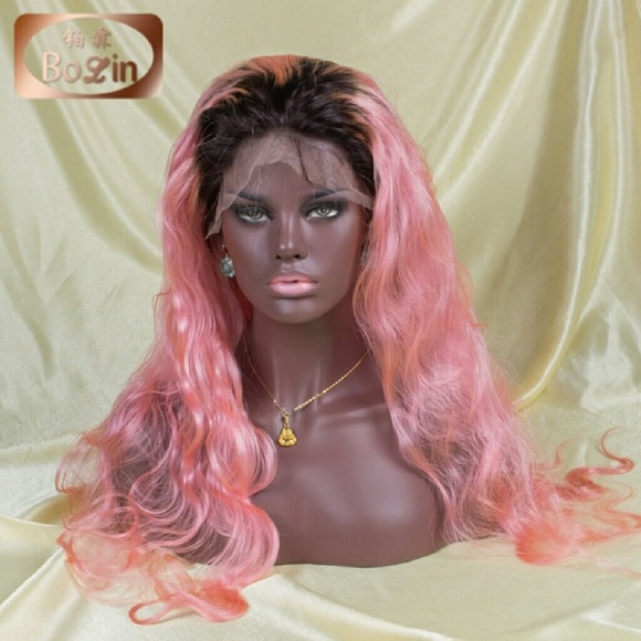 Ombre Pink Beauty Ombre Lacefront Wig 20-24 inch main image 4