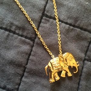 Dainty Gold Necklace with elephant charm