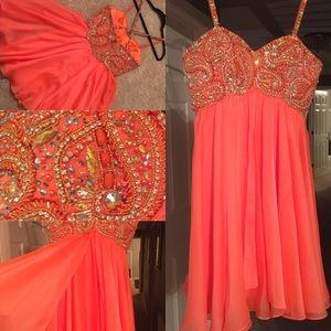 Orange Sherri Hill Cocktail, worn for 1 appearance