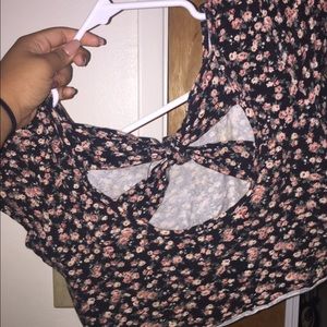 Cute Crop Top With Open Back