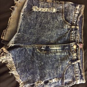 High Wasted Denim Shorts