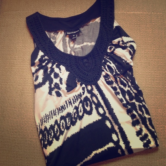 Black and white Tank Top