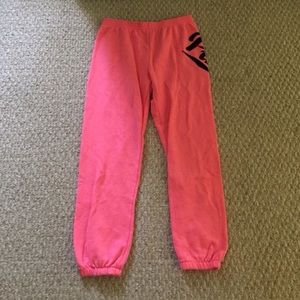Vs pink sweat pants size small
