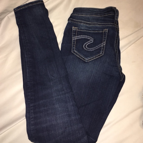 Never worn, silver skinny jeans!!!