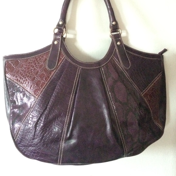 Purple patchwork bag