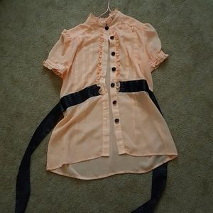 Cotton Express Victorian collared blouse
