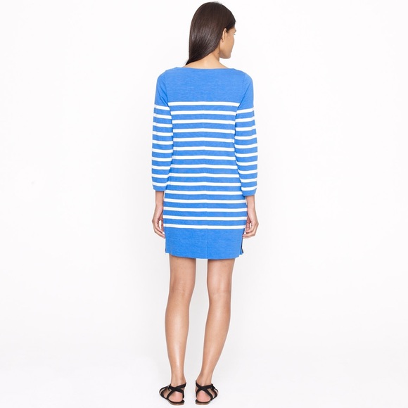 ⛔️SOLD⛔️J.Crew Maritime Dress Striped blue white - Picture 3 of 3