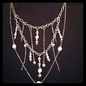 Handmade Piece 💟Sliver Chain & Bead Neclace