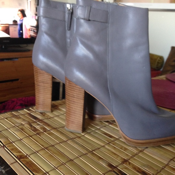 Grey Zara  leather booties