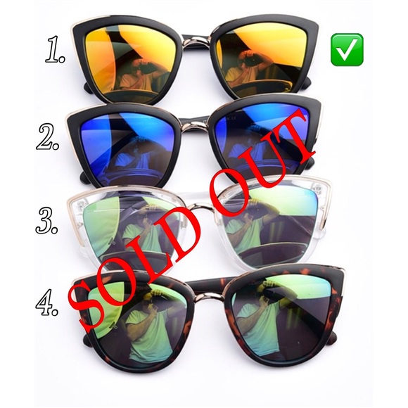 ‼️ LAST ONE‼️Cat eye Stylish Mirrored Sunglasses - Picture 2 of 4