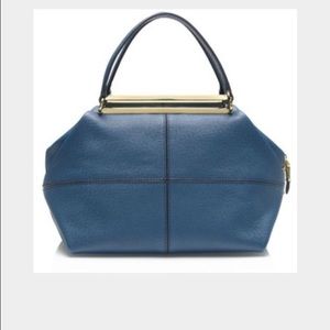 J. Crew "Hughes" Origami Satchel Saffiano leather