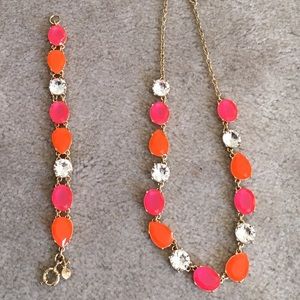 J. Crew necklace and matching bracelet